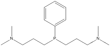 Molecular Structure of 32357-32-7 (1-Propanamine, 3,3'-(phenylphosphinidene)bis[N,N-dimethyl-)
